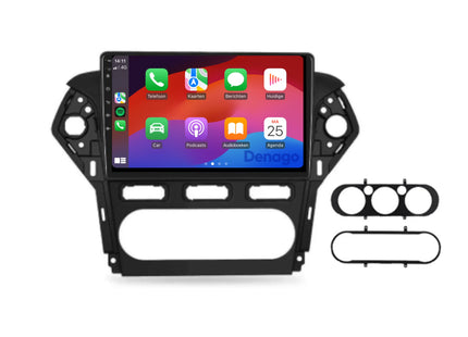 Ford Mondeo CarPlay autoradio | 2003 t/m 2014 | Denago DNG-A205 | 9 inch | Android 13 | Draadloos CarPlay & Android Auto | Zwart frame