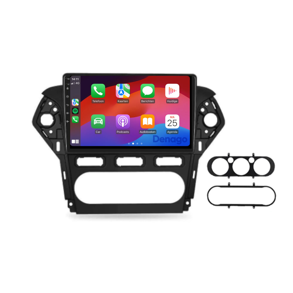Ford Mondeo CarPlay car radio | 2003 to 2014 | Denago DNG-A205 | 9 inches | Android 13 | Wireless CarPlay & Android Auto | Black frame