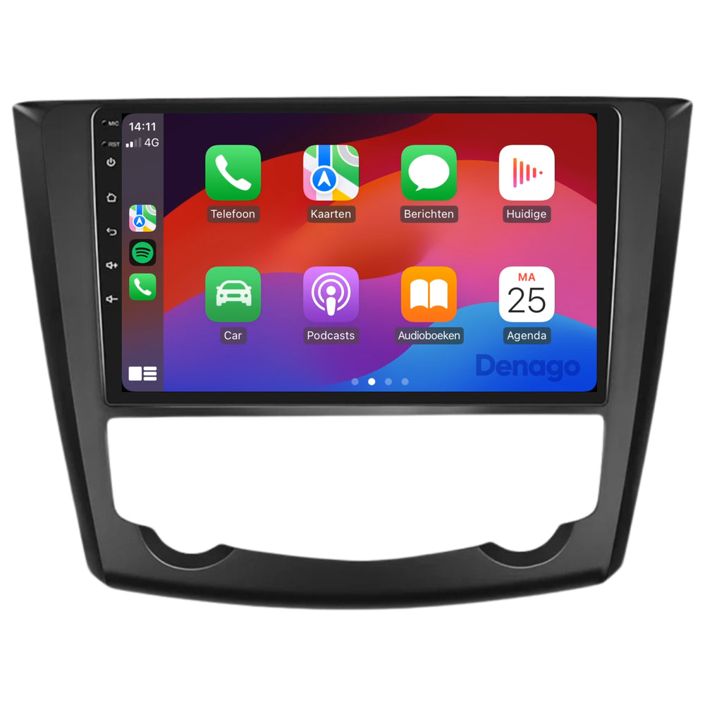 Radio de coche Renault Kadjar CarPlay | 2015 a 2018 | Denago DNG-A128 | 9 pulgadas | Androide 13 | CarPlay inalámbrico y Android Auto