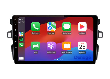 Toyota Auris CarPlay autoradio | 2006 t/m 2012 | Denago DNG-A288 | 9 inch | Android 13 | Draadloos CarPlay & Android Auto