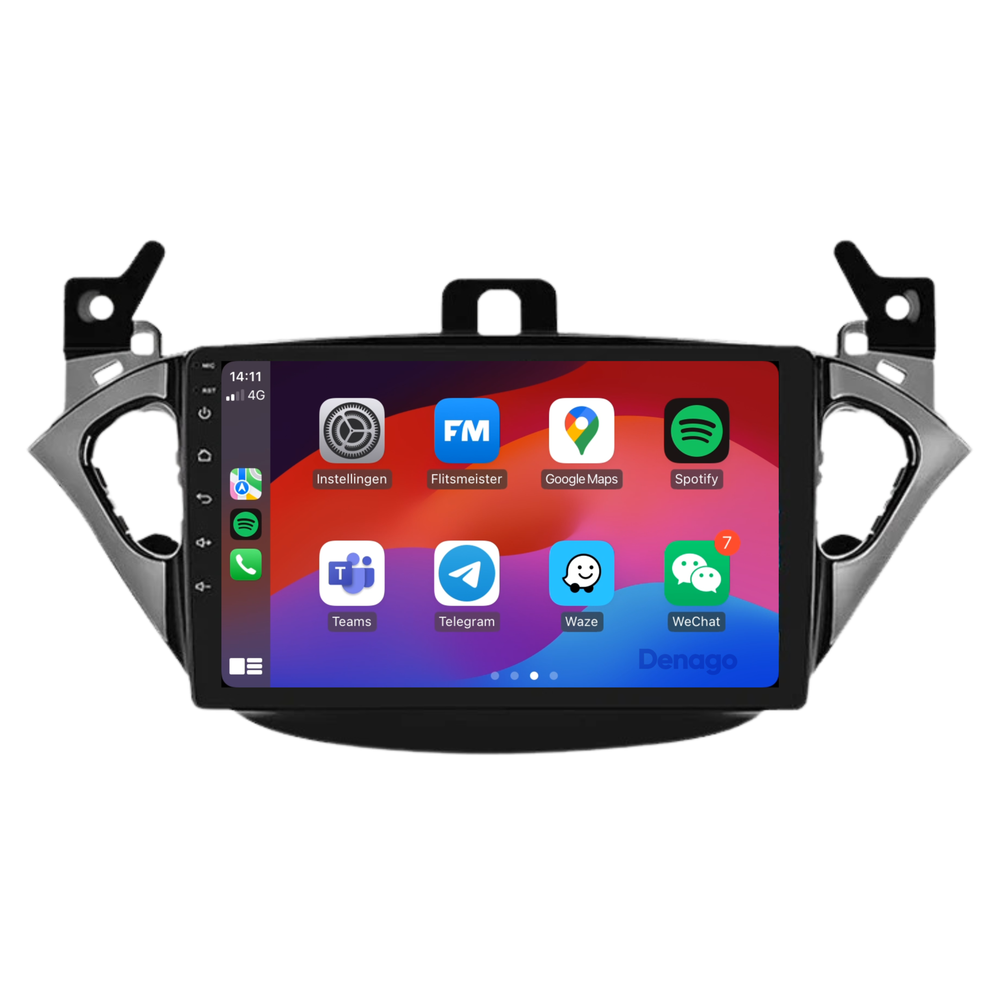 Opel Adam CarPlay autoradio | 2014 t/m 2019 | Denago DNG-A382 | 9 inch | Android 13 | Draadloos CarPlay & Android Auto