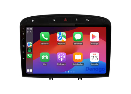 Peugeot 308 & 408 CarPlay autoradio | 2007 t/m 2020 | Denago DNG-A242 | 9 inch | Android 13 | Draadloos CarPlay & Android Auto