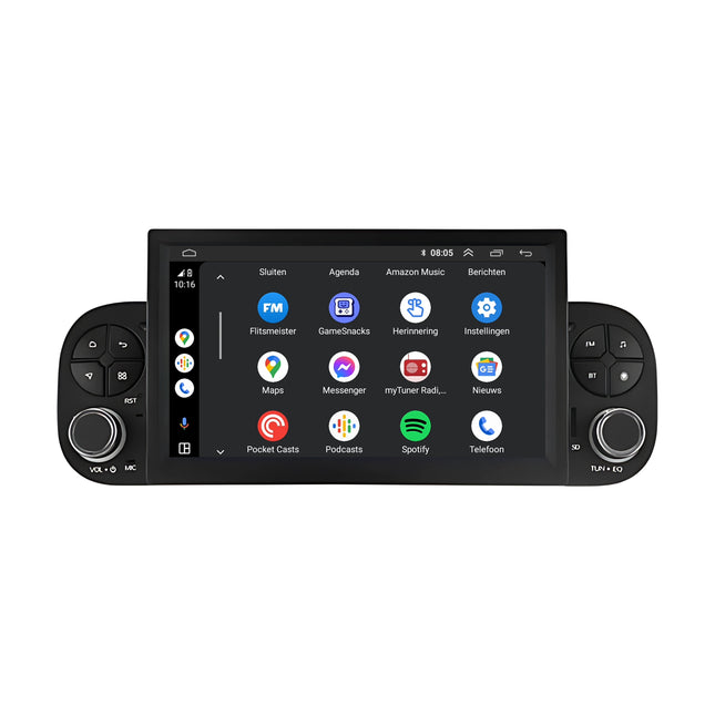 Fiat Panda 2012 t/m 2020 | Android 13 Autoradio | 4-core | 2GB RAM 32GB | CarPlay & Android Auto