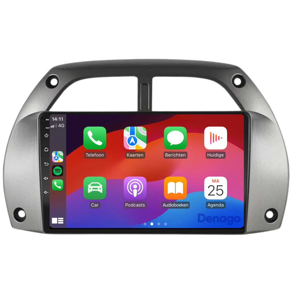 Toyota RAV4 CarPlay car radio | 2001 to 2003 | Denago DNG-A206 | 9 inches | Android 13 | Wireless CarPlay & Android Auto | Gray frame