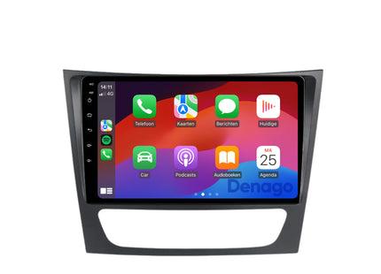 CarPlay autoradio geschikt voor Mercedes E-Klasse W211, CLS W219 & G-Klasse W463 | 2002 t/m 2010 | Android 13 | Draadloos Apple CarPlay & Android Auto | 2GB + 32GB | QuadCore processor | Denago DNG-A188 | 2025 model | Bluetooth & Wifi