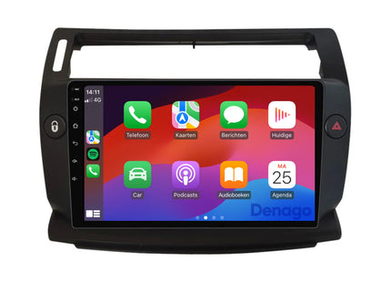 Autoradio CarPlay pour Citroën C4 | 2004 à 2010 | Denago DNG-A318 | Écran 9 pouces | Android 13 | CarPlay sans fil & Android Auto