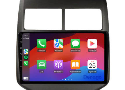 Chevrolet Aveo CarPlay autoradio | 2011 t/m 2015 | Denago DNG-A129 | 9 inch | Android 13 | Draadloos CarPlay & Android Auto