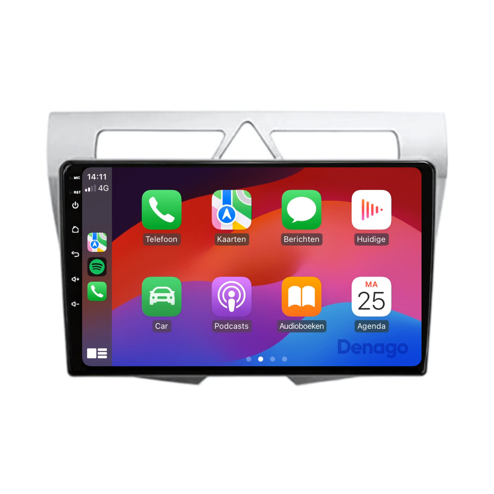 Radio de coche Kia Picanto CarPlay | 2008 a 2010 | Denago DNG-A88 | 9 pulgadas | Androide 13 | CarPlay inalámbrico y Android Auto | Marco plateado