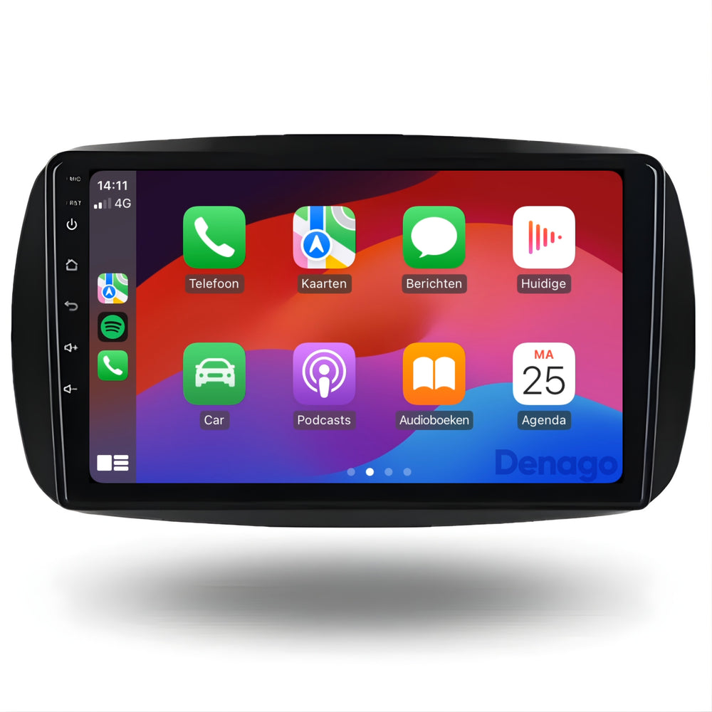 Radio para coche Smart Fortwo y Forfour CarPlay | 2015 a 2019 | Denago DNG-A197 | 9 pulgadas | Androide 13 | CarPlay inalámbrico y Android Auto