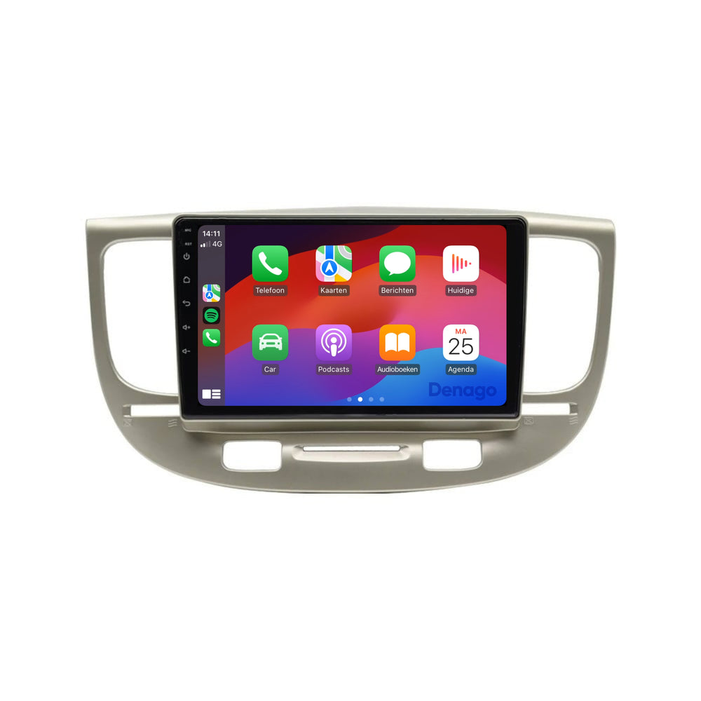 Radio para coche Kia Rio CarPlay | 2006 a 2010 | Denago DNG-A173 | 9 pulgadas | Androide 13 | CarPlay inalámbrico y Android Auto