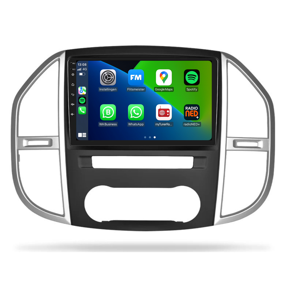 Mercedes Vito | Android 13 l Radio de coche | 2015 a 2024 | Carplay y Android Auto