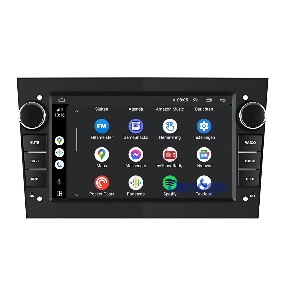 Opel CarPlay Car radio | Android 13 | 2GB + 64GB | 2001 to 2013 | Android Auto - Black