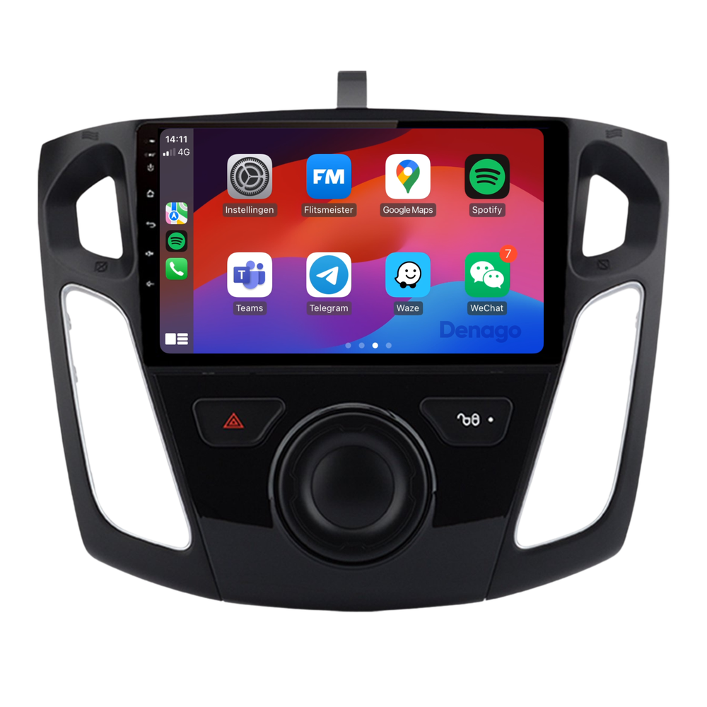 Radio para coche Ford Focus CarPlay | 2012 a 2017 | Denago DNG-A61 | 10 pulgadas | Androide 13 | CarPlay inalámbrico y Android Auto