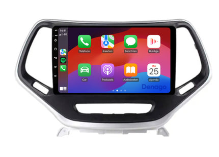 Jeep Cherokee CarPlay autoradio | 2014 t/m 2018 | Denago DNG-A119 | 9 inch | Android 13 | Draadloos CarPlay & Android Auto