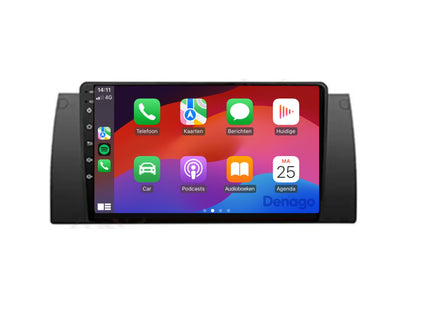 BMW X5 CarPlay autoradio | 1999 t/m 2005 | Denago DNG-A301 | 9 inch | Android 13 | Draadloos CarPlay & Android Auto