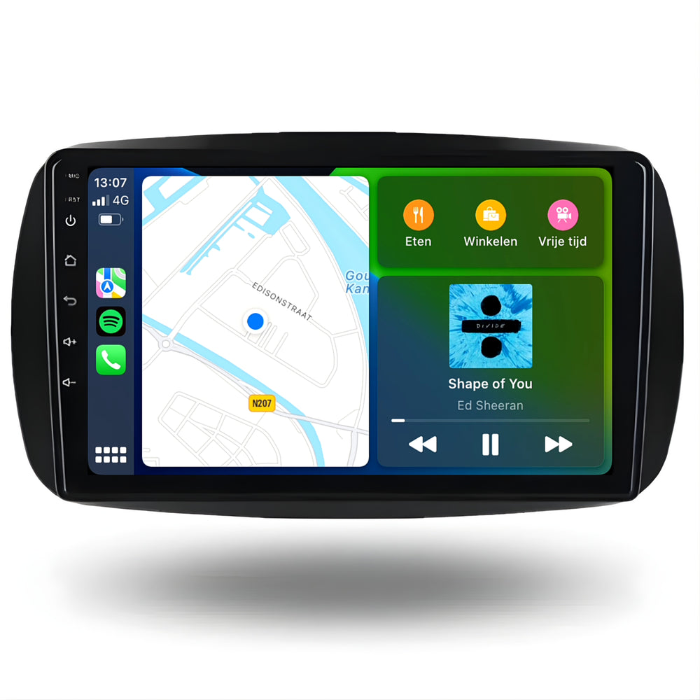 Smart Fortwo | Forfour | Android 13 | Car radio | 2015 to 2019 | Carplay & Android Auto