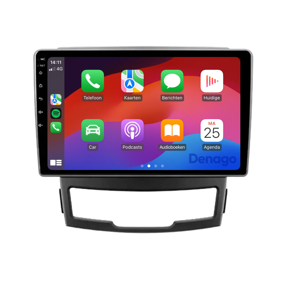 Radio para coche SsangYong Korando CarPlay | 2011 a 2014 | Denago DNG-A259 | 9 pulgadas | Androide 13 | CarPlay inalámbrico y Android Auto