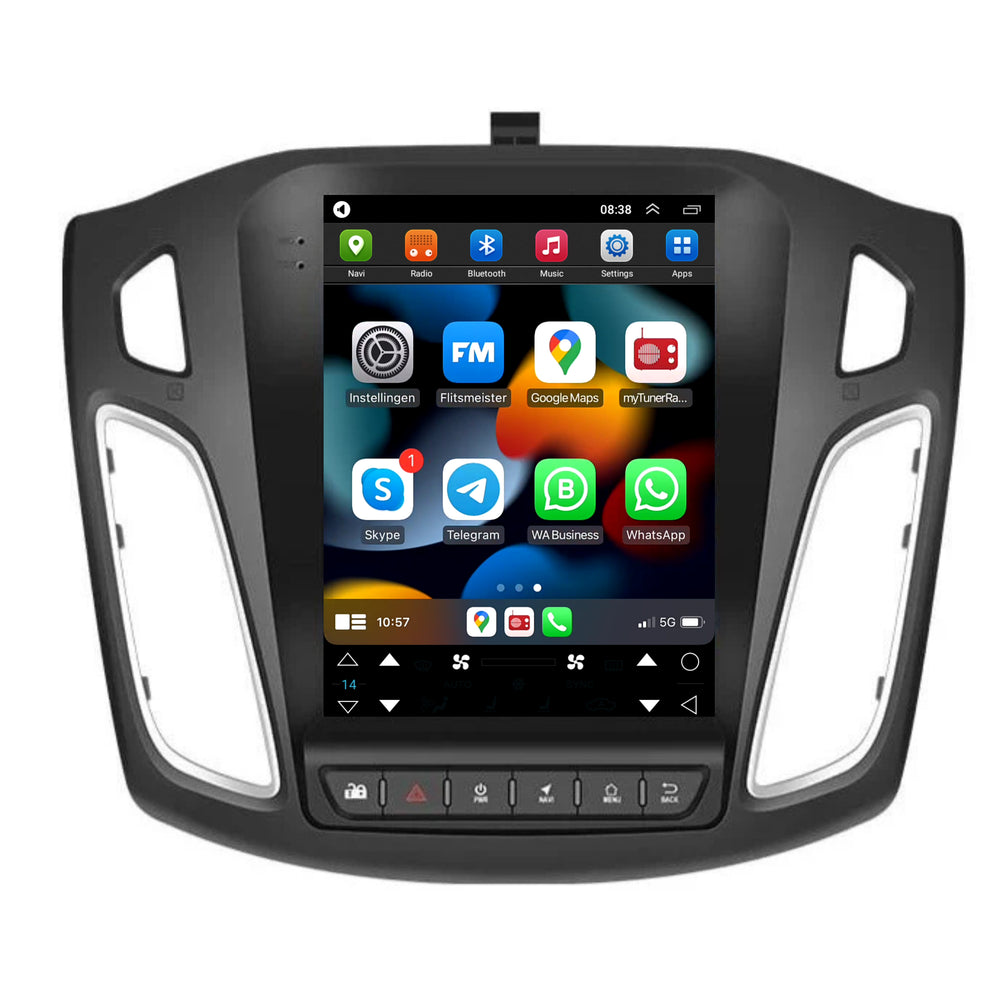 Ford Enfoque | Androide 13 | Radio de coche | 2012 a 2017 | CarPlay y Android Auto | pantalla grande