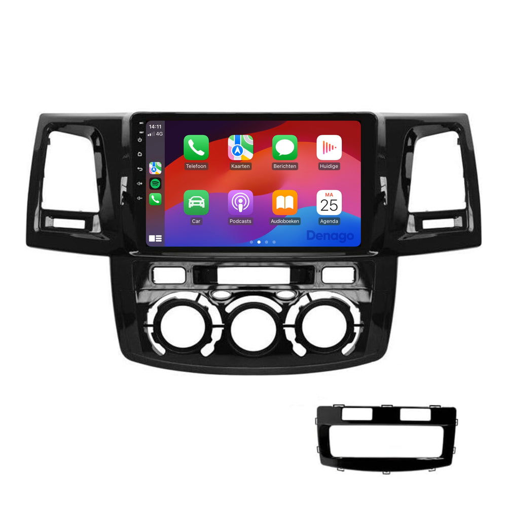 Radio para coche Toyota Hilux CarPlay | 2008 a 2016 | Denago DNG-A252 | 9 pulgadas | Androide 13 | CarPlay inalámbrico y Android Auto
