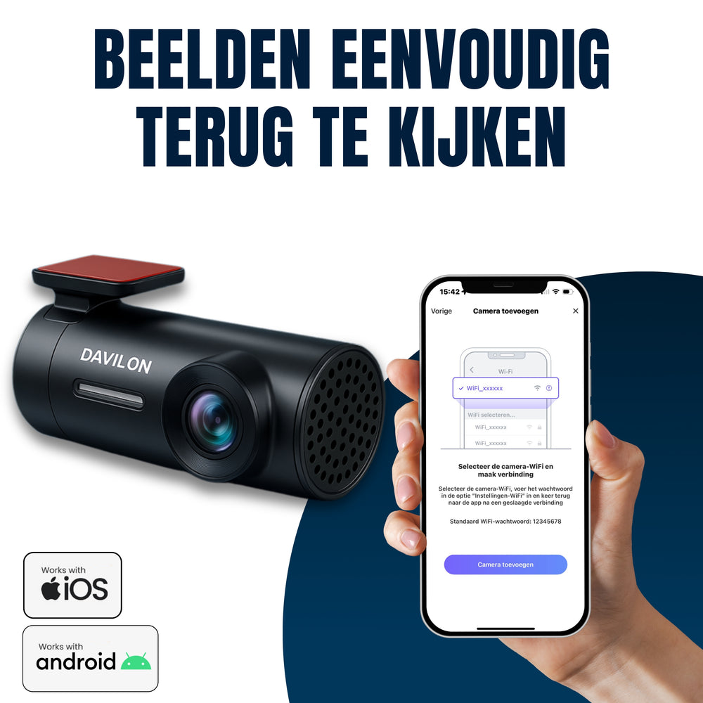 Davilon D1-DUAL Dashcam 2K | Voor & Achter | 2025 APP Model