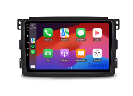 Smart Fortwo CarPlay autoradio | 2009 t/m 2015 | Denago DNG-A270 | 9 inch | Android 13 | Draadloos CarPlay & Android Auto