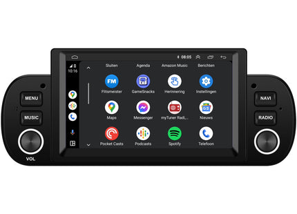 Fiat Panda 2012 t/m 2020 | Android 13 Autoradio | 4-core | 2GB RAM 32GB | CarPlay & Android Auto