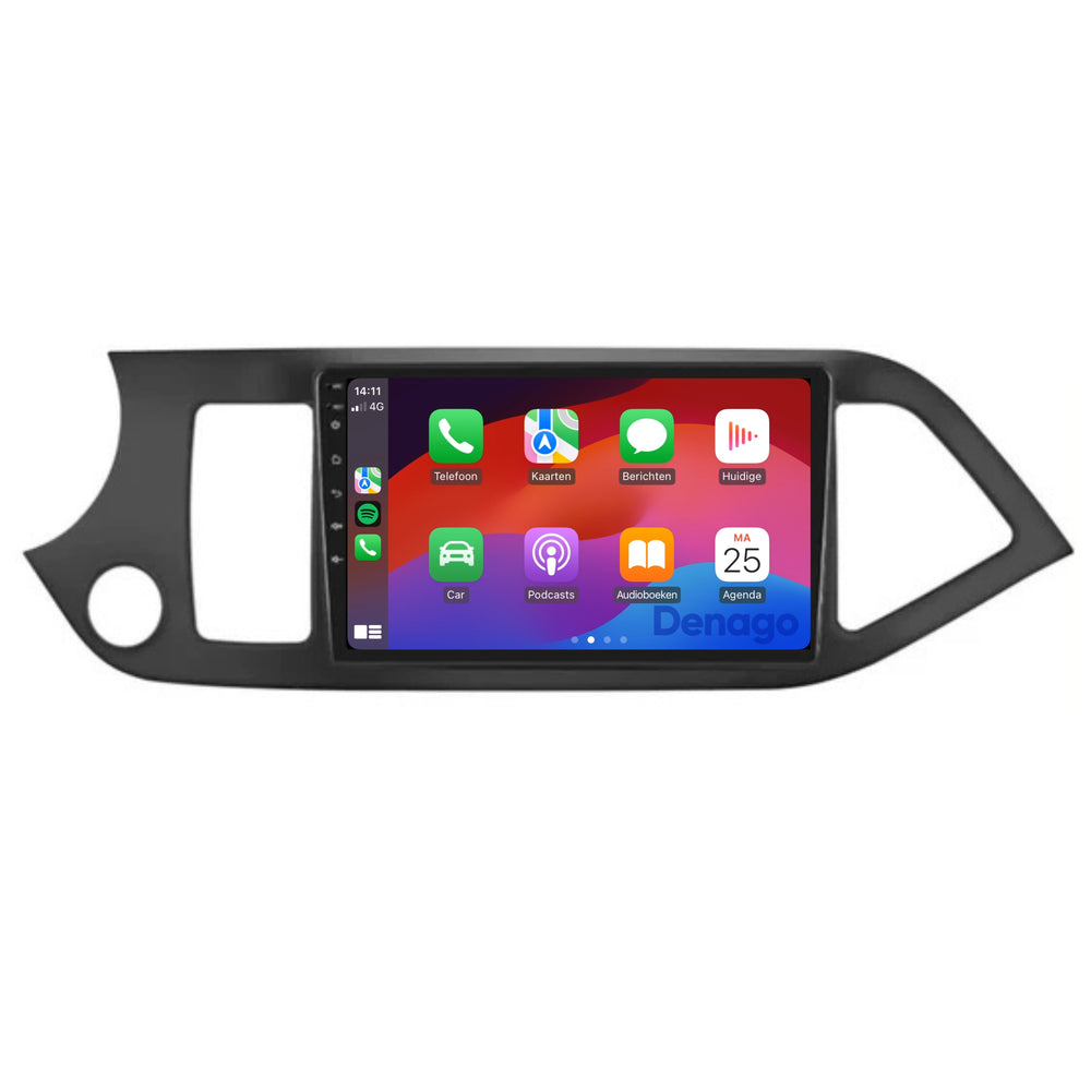 Radio de coche Kia Picanto CarPlay | 2011 a 2016 | Denago DNG-A337 | 9 pulgadas | Androide 13 | CarPlay inalámbrico y Android Auto