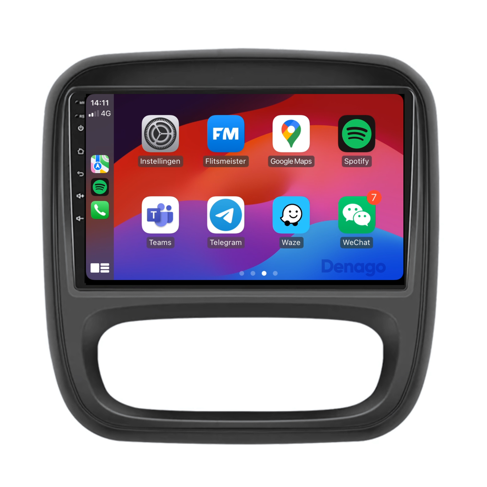 Radio de coche Opel Vivaro CarPlay | 2016 a 2020 | Denago DNG-A41 | 9 pulgadas | Androide 13 | CarPlay inalámbrico y Android Auto