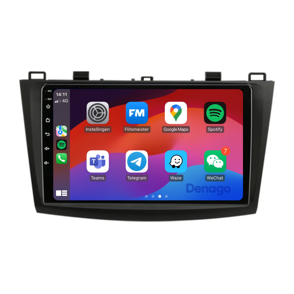 Radio para coche Mazda 3 CarPlay | 2010 a 2013 | Denago DNG-A71 | 9 pulgadas | Androide 13 | CarPlay inalámbrico y Android Auto