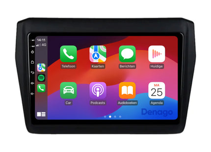 Suzuki Swift CarPlay autoradio | 2017 t/m 2023 | Denago DNG-A145 | 9 inch | Android 13 | Draadloos CarPlay & Android Auto