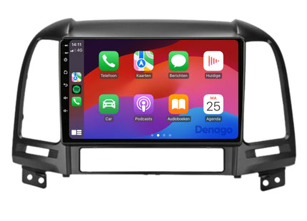 Hyundai Santa Fe CarPlay autoradio | 2006 t/m 2011 | Denago DNG-A152 | 9 inch | Android 13 | Draadloos CarPlay & Android Auto