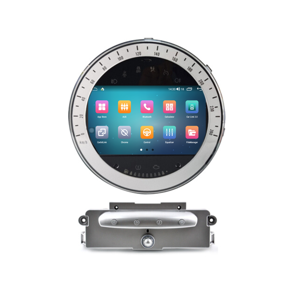Mini Cooper CarPlay Autoradio | Argent | 2006 à 2013 | Android Auto