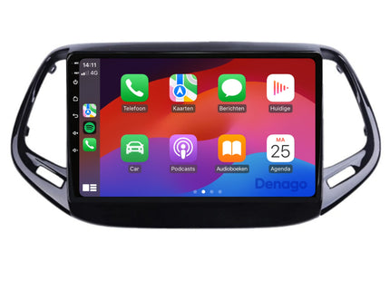 Jeep Compass CarPlay autoradio | 2017 t/m 2020 | Denago DNG-A122 | 9 inch | Android 13 | Draadloos CarPlay & Android Auto