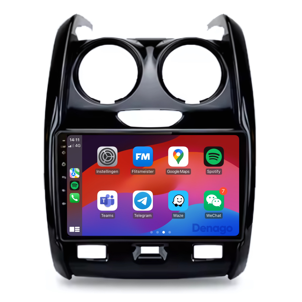 Radio para coche Dacia Duster CarPlay | 2013 a 2017 | Denago DNG-A32 | 9 pulgadas | Androide 13 | CarPlay inalámbrico y Android Auto