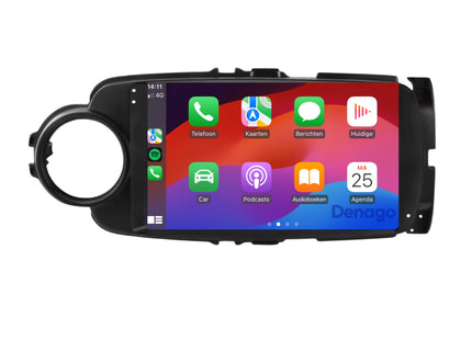 Toyota Yaris CarPlay autoradio | 2011 t/m 2019 | Denago DNG-A287 | 9 inch | Android 13 | Zwart | Draadloos CarPlay & Android Auto