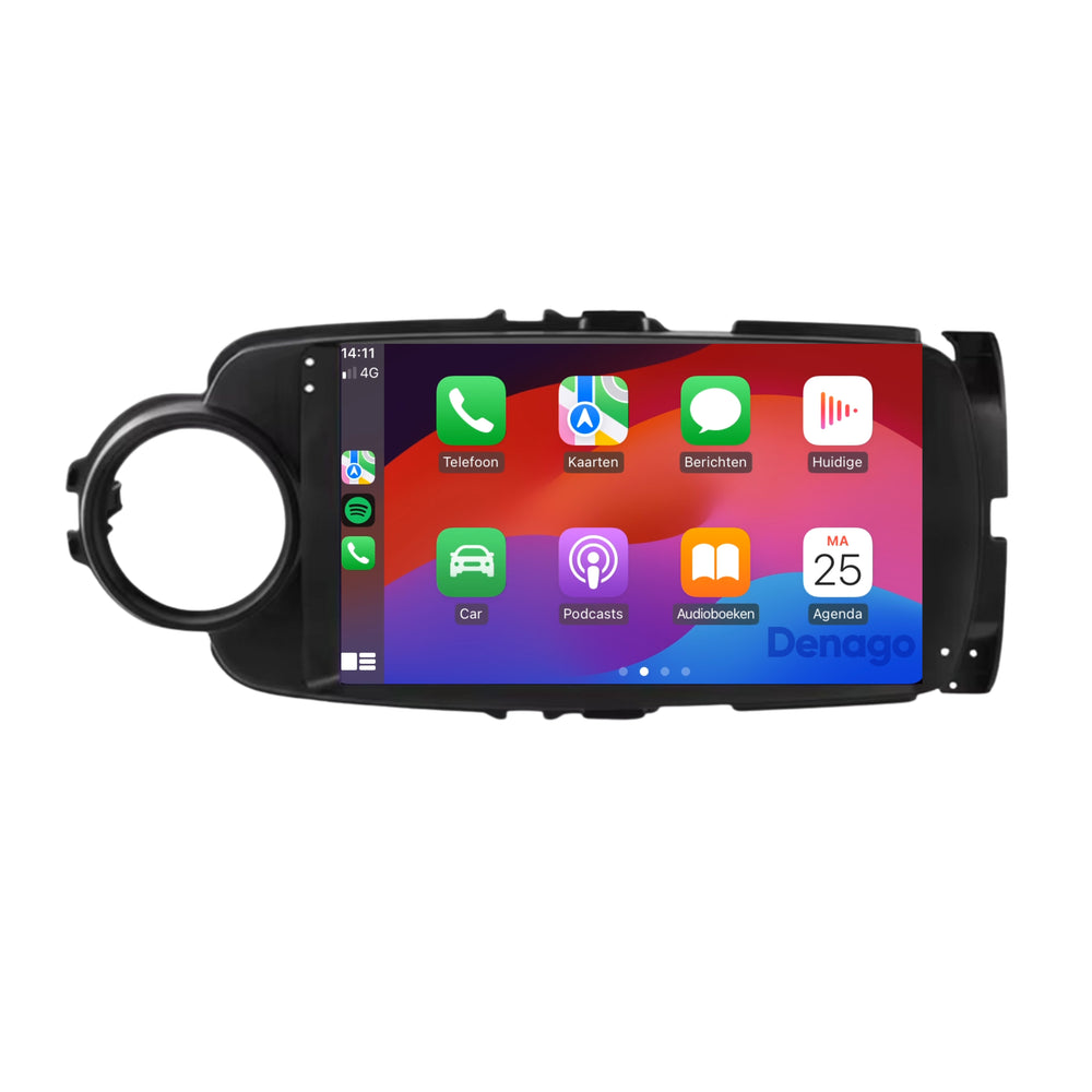 Toyota Yaris CarPlay car radio | 2011 to 2019 | Denago DNG-A287 | 9 inches | Android 13 | Black | Wireless CarPlay & Android Auto
