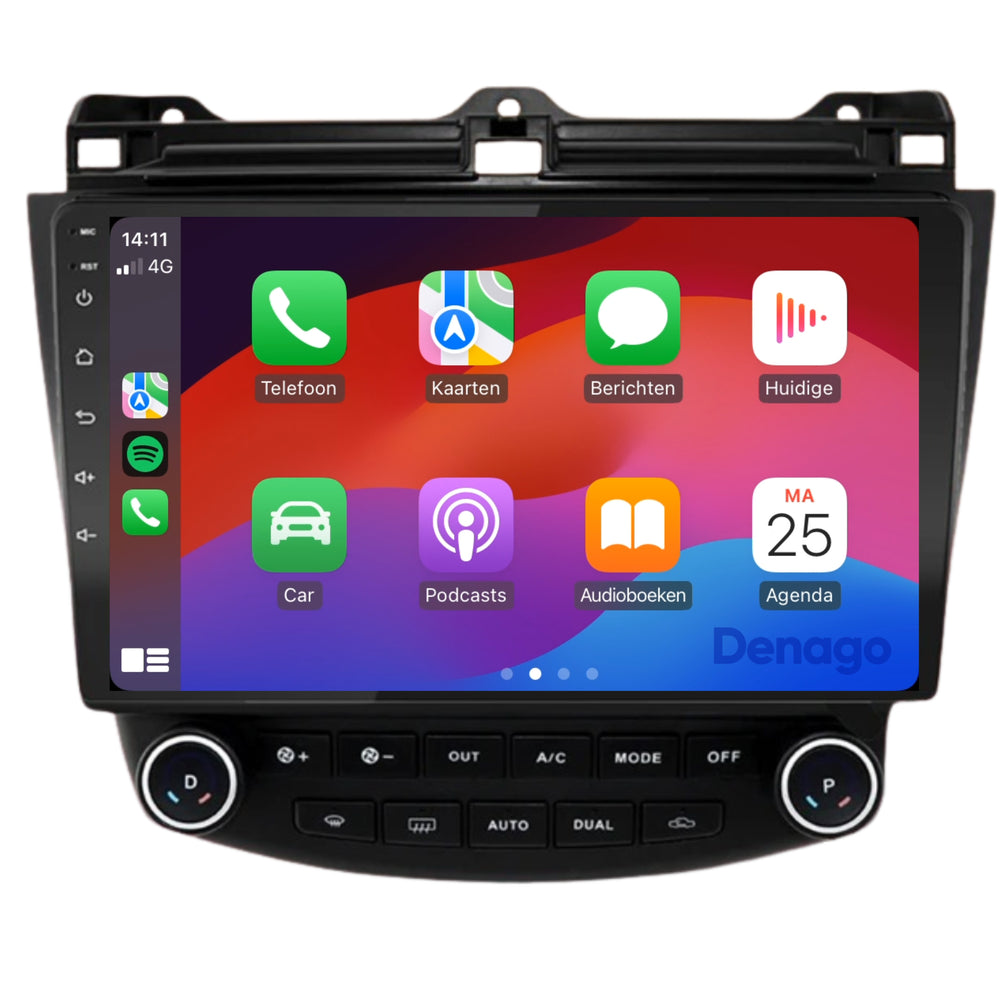 Radio para coche Honda Accord CarPlay | 2003 a 2008 | Denago DNG-A168 | 9 pulgadas | Androide 13 | CarPlay inalámbrico y Android Auto
