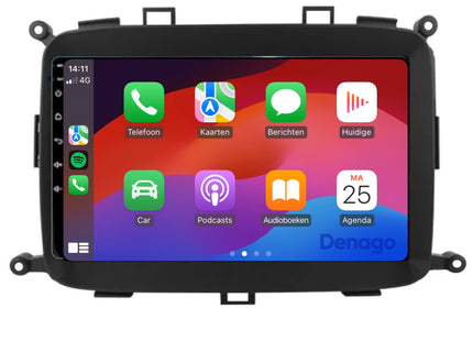 Kia Carens CarPlay autoradio | 2013 t/m 2019 | Denago DNG-A180 | 9 inch | Android 13 | Draadloos CarPlay & Android Auto