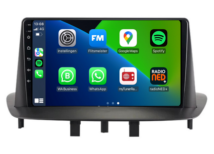 Renault Megane 3 | Fluence | Android 13 | Autoradio | 2008 t/m 2016 | Carplay & Android Auto