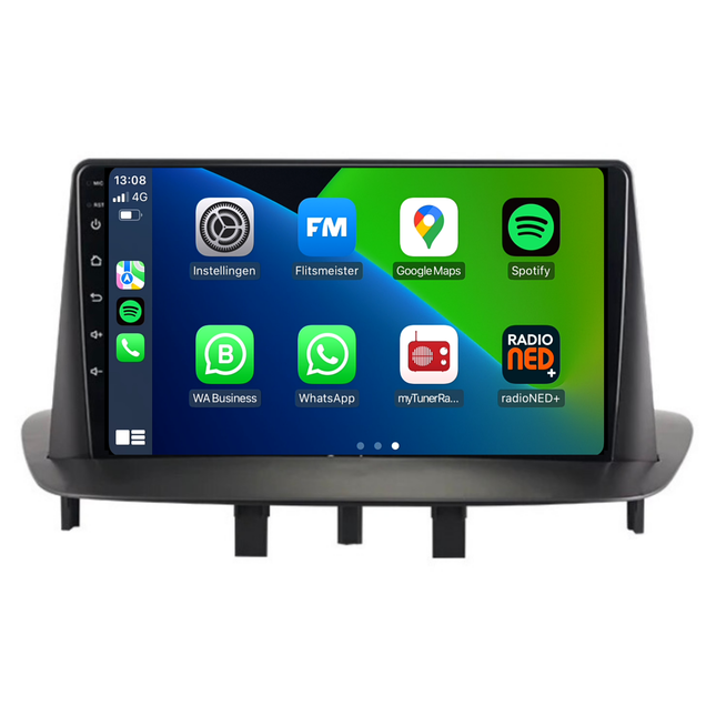 Renault Megane 3 | Fluence | Android 13 | Autoradio | 2008 t/m 2016 | Carplay & Android Auto