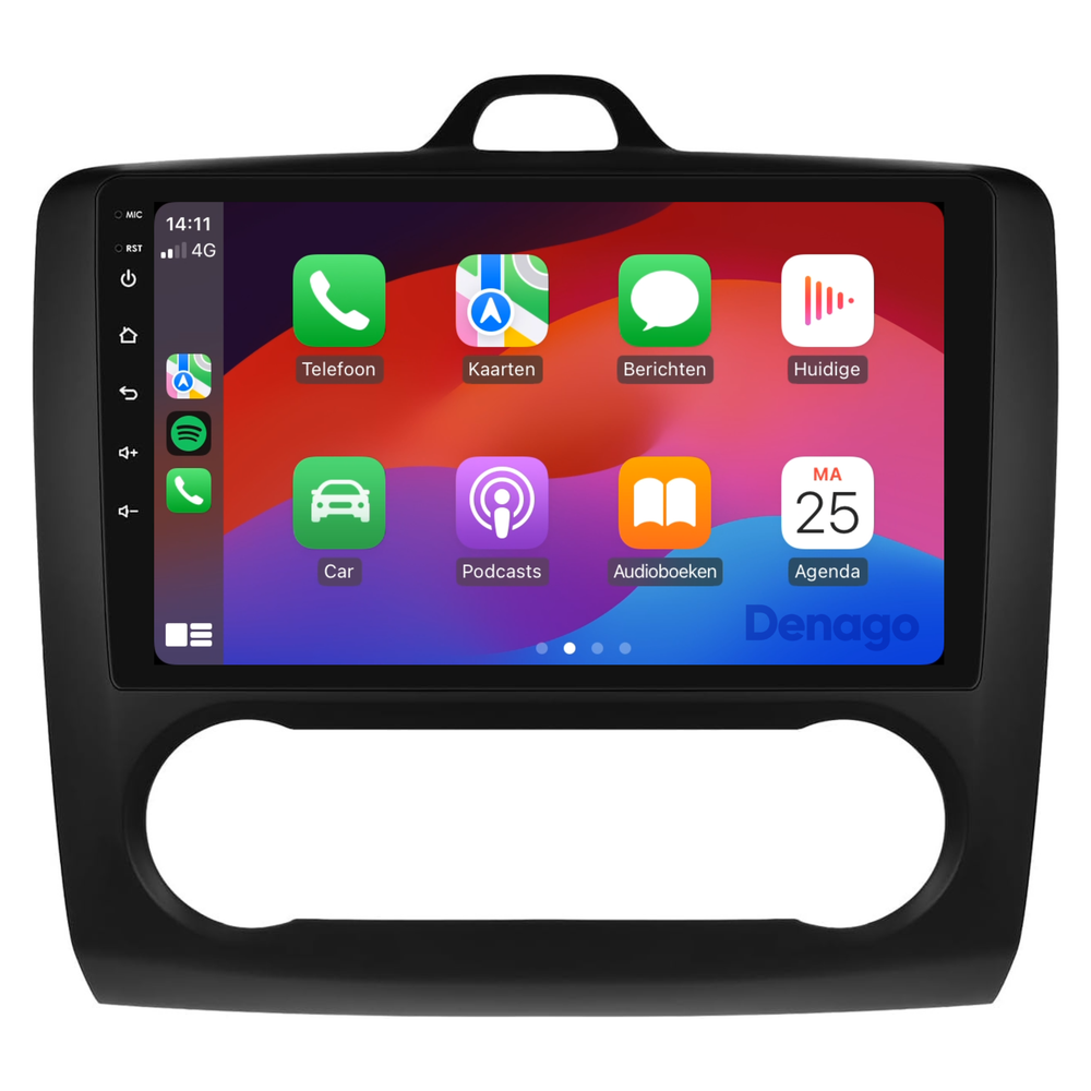 Radio para coche Ford Focus CarPlay | 2004 a 2011 | Denago DNG-A283 | 9 pulgadas | Androide 13 | CarPlay inalámbrico y Android Auto