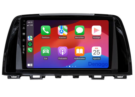 Mazda 6 CarPlay autoradio | Denago DNG-A343 | 2012 t/m 2015 | 9 inch | Android 13 | Draadloos CarPlay & Android Auto