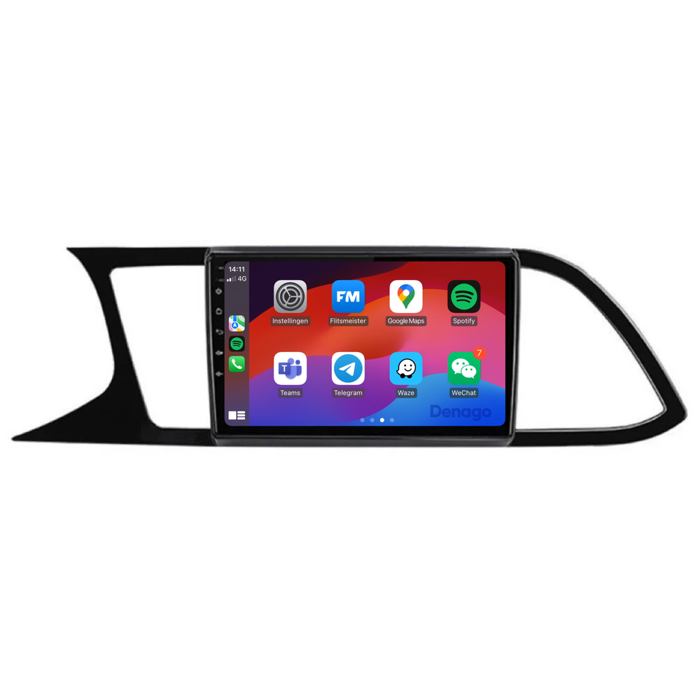 Radio para coche Seat Leon CarPlay | 2013 a 2018 | Denago DNG-A65 | 9 pulgadas | Androide 13 | CarPlay inalámbrico y Android Auto