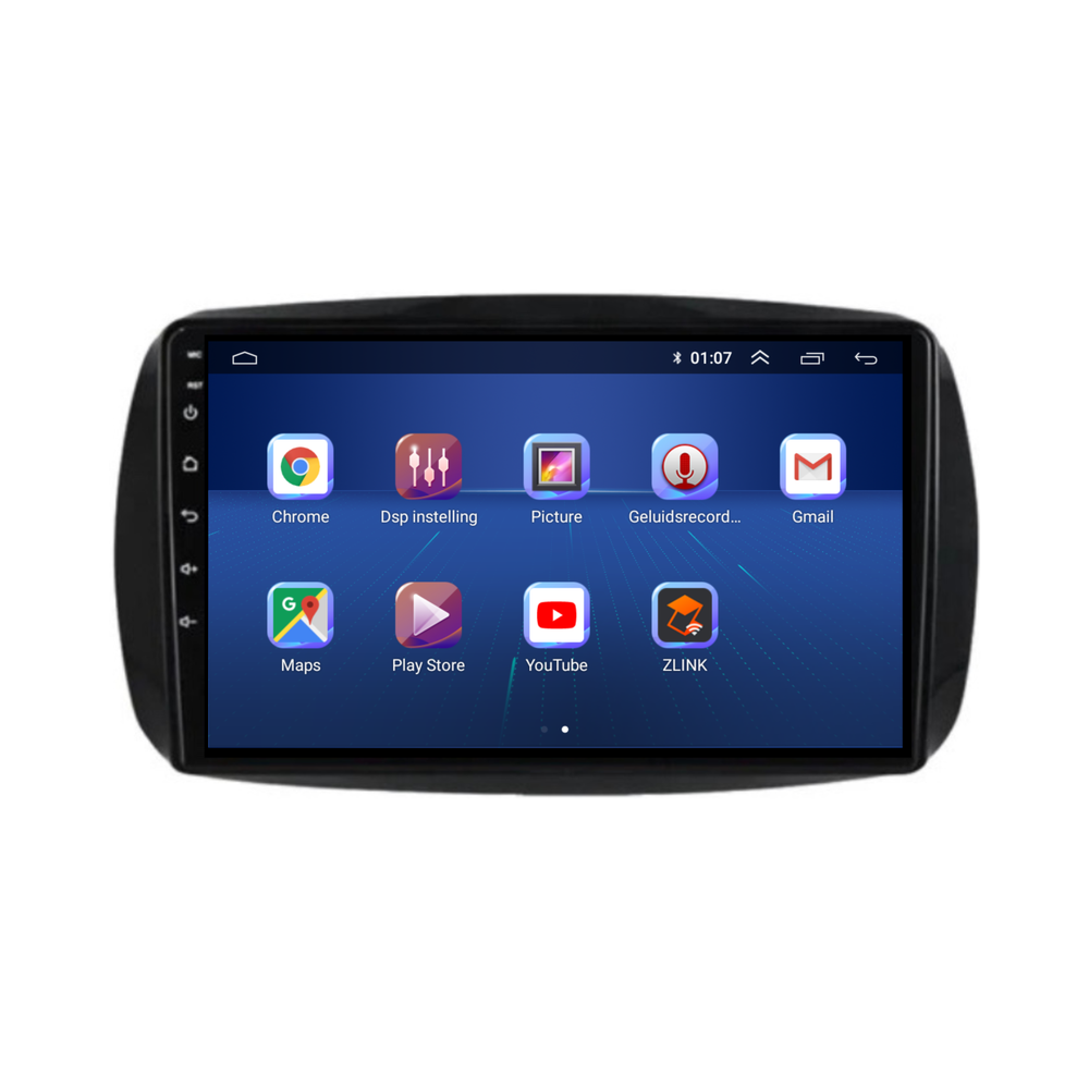 Smart Fortwo | Forfour | Android 13 | Autoradio | 2015 t/m 2019 | Carplay & Android Auto