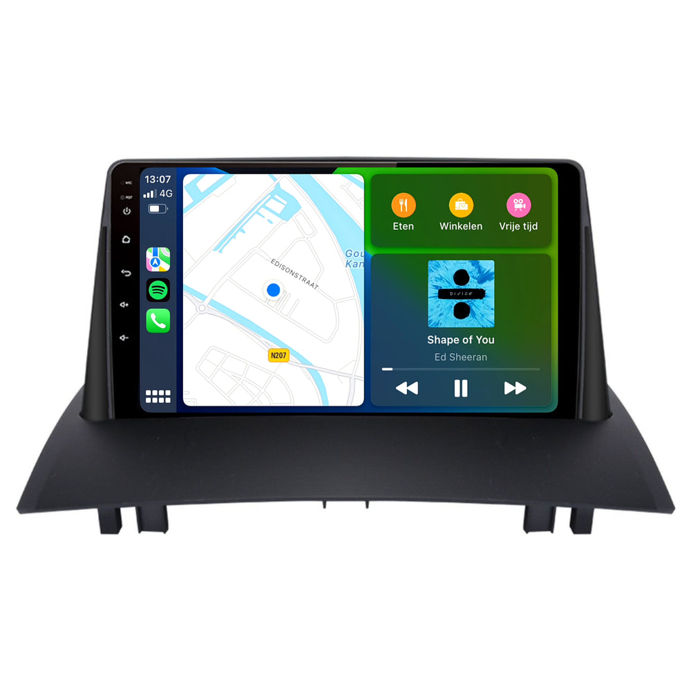 Renault Mégane 2 | Androide 13 | Radio de coche | 2003 a 2008 | CarPlay y Android Auto