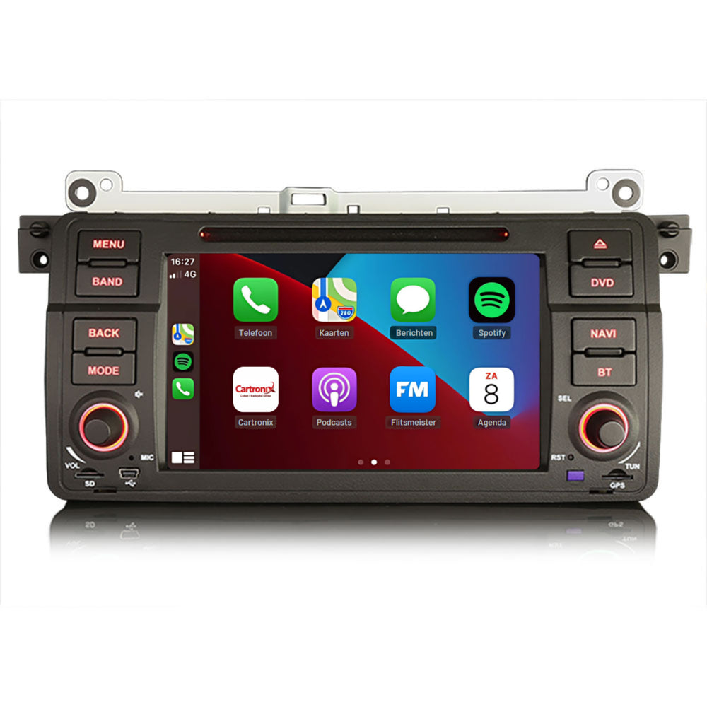 BMW 3-serie E46 Autoradio | 2005 t/m 2013 | Carplay | 4+64GB | Android 13 | DVD/CD speler