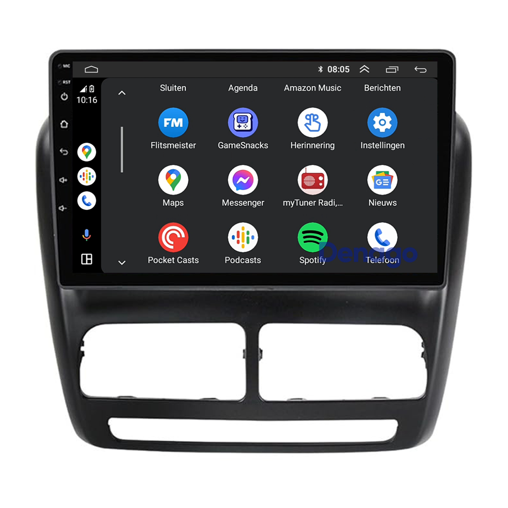 Fiat Doblo CarPlay car radio | 2010 to 2014 | Denago DNG-A213 | 9 inches | Android 13 | Wireless CarPlay & Android Auto