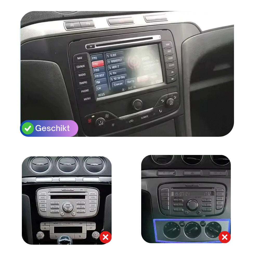 Galaxy Ford | Androide 13 | Radio de coche | 2006 a 2016 | Carplay y Android Auto