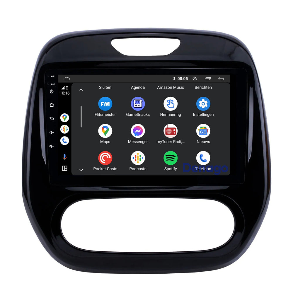 Renault Captur CarPlay car radio | 2013 to 2017 | Denago DNG-A182 | 9 inches | Android 13 | Wireless CarPlay & Android Auto