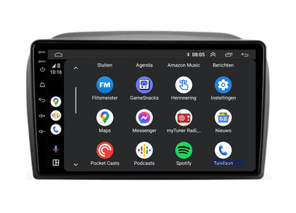 Fiat Doblo CarPlay autoradio | 2010 t/m 2014 | Denago DNG-A95 | 9 inch | Android 13 | Draadloos CarPlay & Android Auto